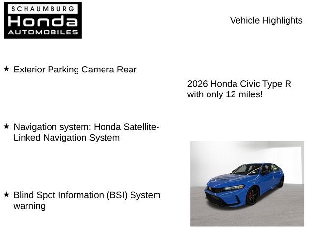 2026 Honda Civic Type R Manual
