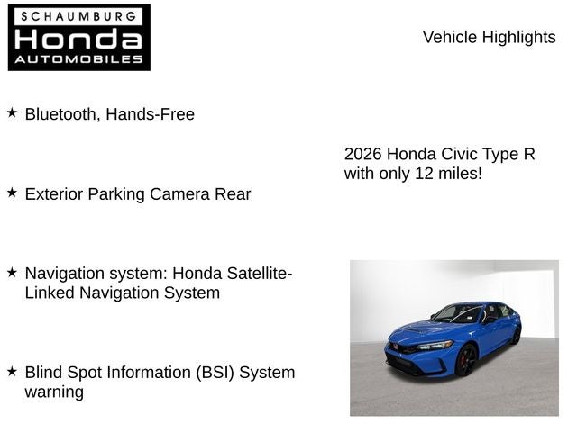 2026 Honda Civic Type R Manual