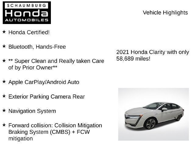 2021 Honda Clarity Plug-In Hybrid Touring