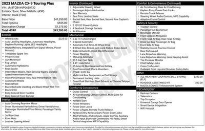 2023 Mazda Mazda CX-9 Touring Plus
