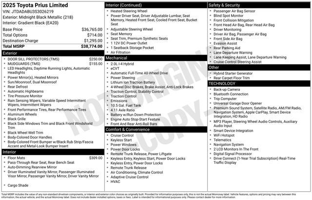 2025 Toyota Prius Limited