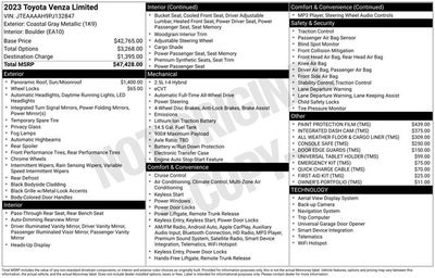 2023 Toyota Venza Limited