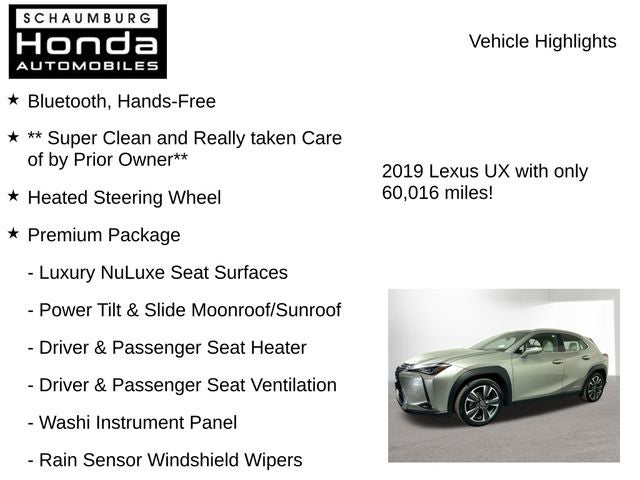 2019 Lexus UX 250h Base