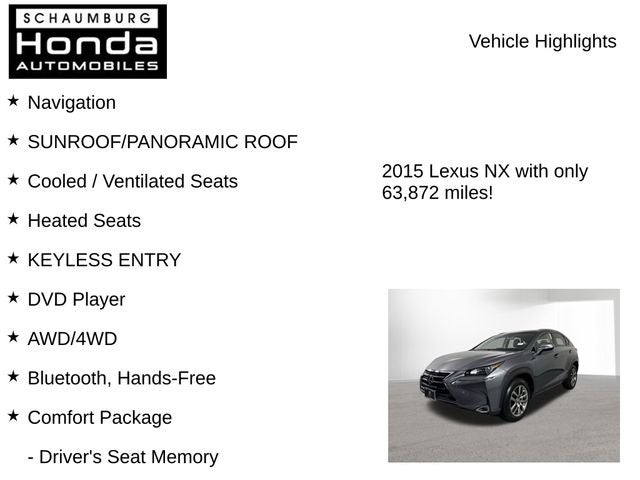 2015 Lexus NX 200t
