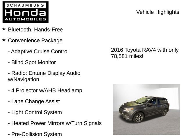2016 Toyota RAV4 Hybrid XLE