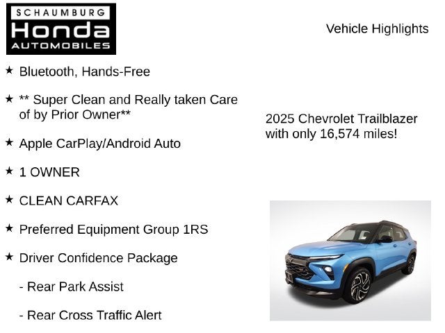 2025 Chevrolet TrailBlazer RS