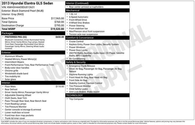 2013 Hyundai Elantra GLS