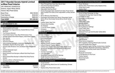 2017 Hyundai Sonata Hybrid Limited