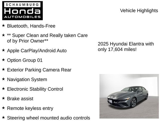 2025 Hyundai Elantra SEL Convenience