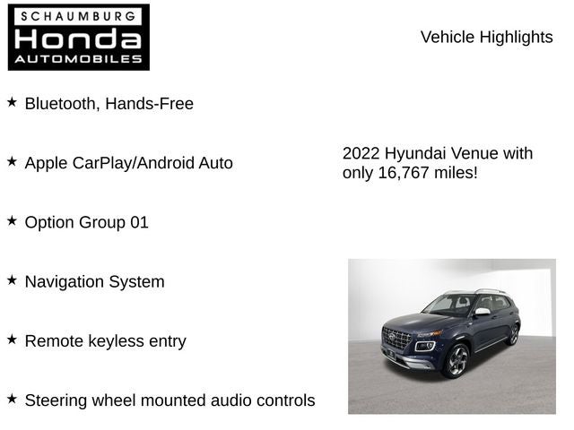 2022 Hyundai Venue Limited