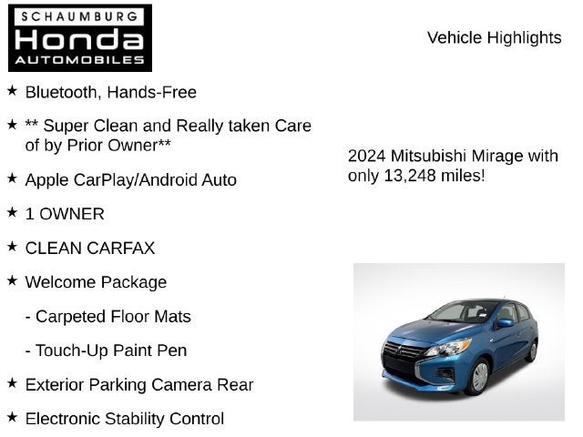 2024 Mitsubishi Mirage ES