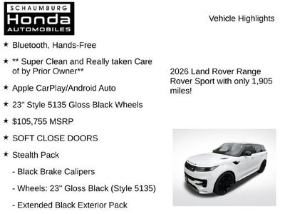 2026 Land Rover Range Rover Sport Dynamic SE