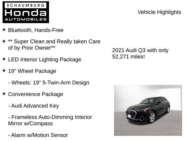 2021 Audi Q3 Premium S Line quattro