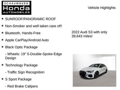 2022 Audi S3 2.0T Premium Plus quattro