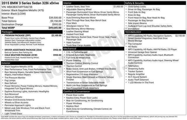2015 BMW 3 Series 328i xDrive