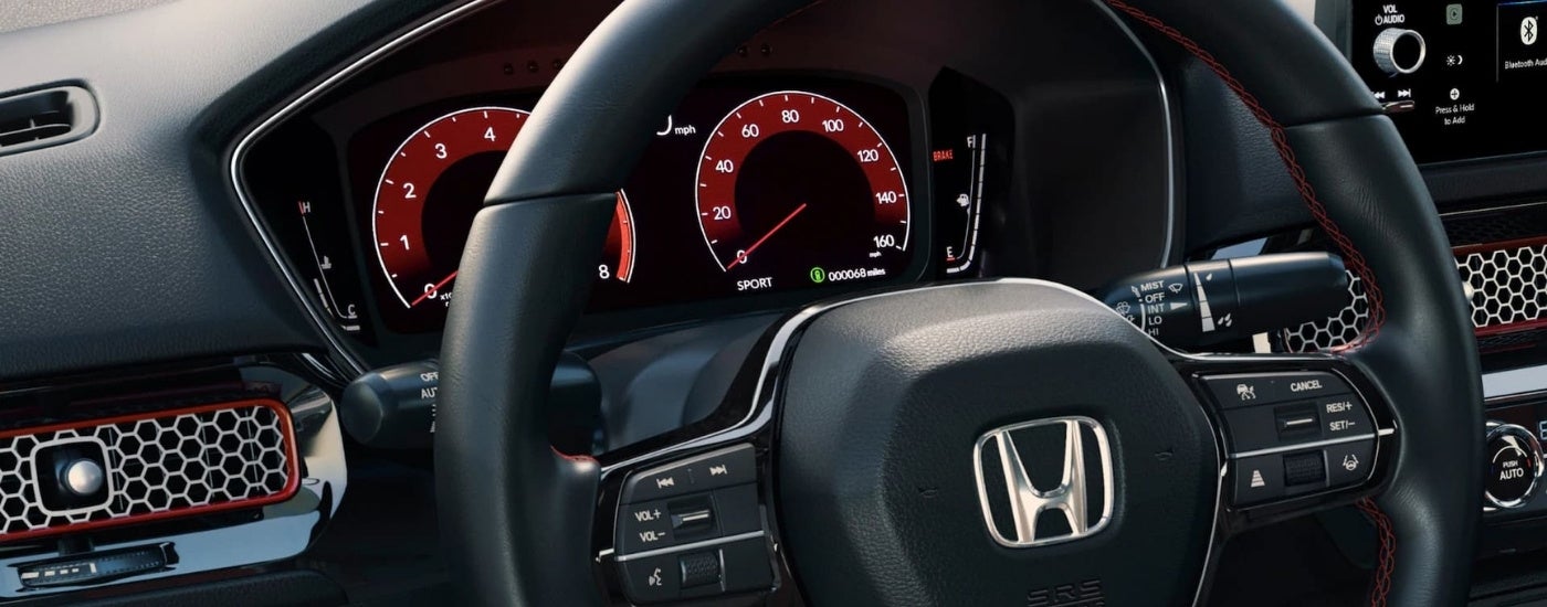 Digital gauges in a 2025 Honda Civic Si