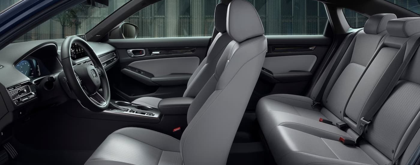 Gray interior in a red 2026 Honda Civic.