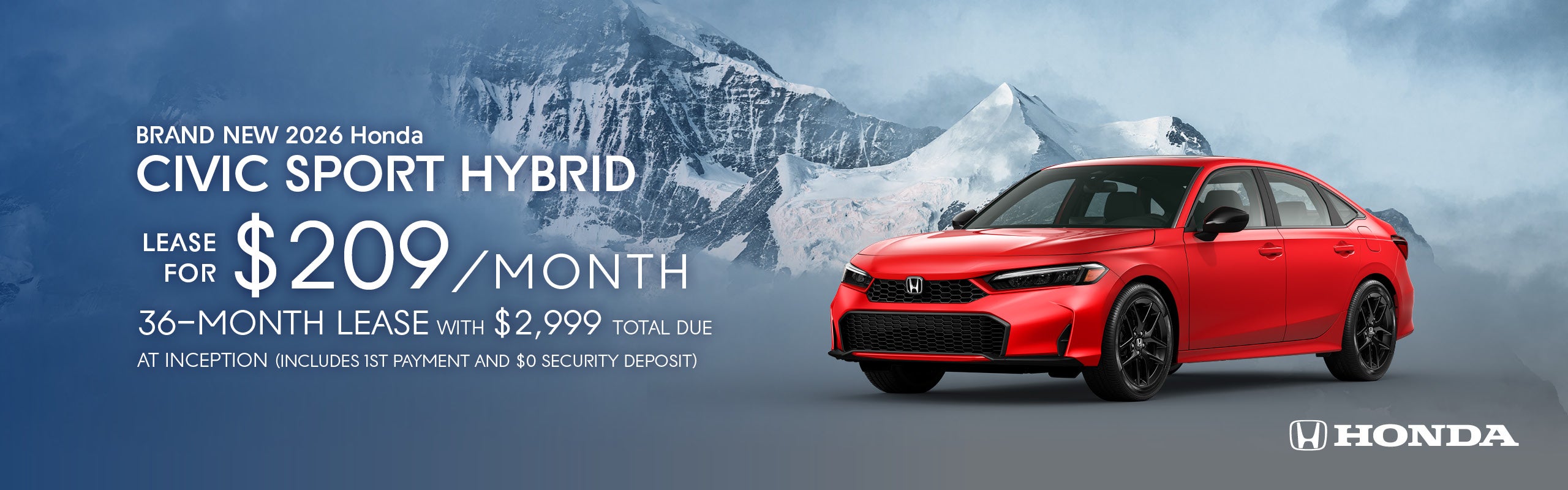 Brand New 2026 Honda CIVIC SPORT Hybrid