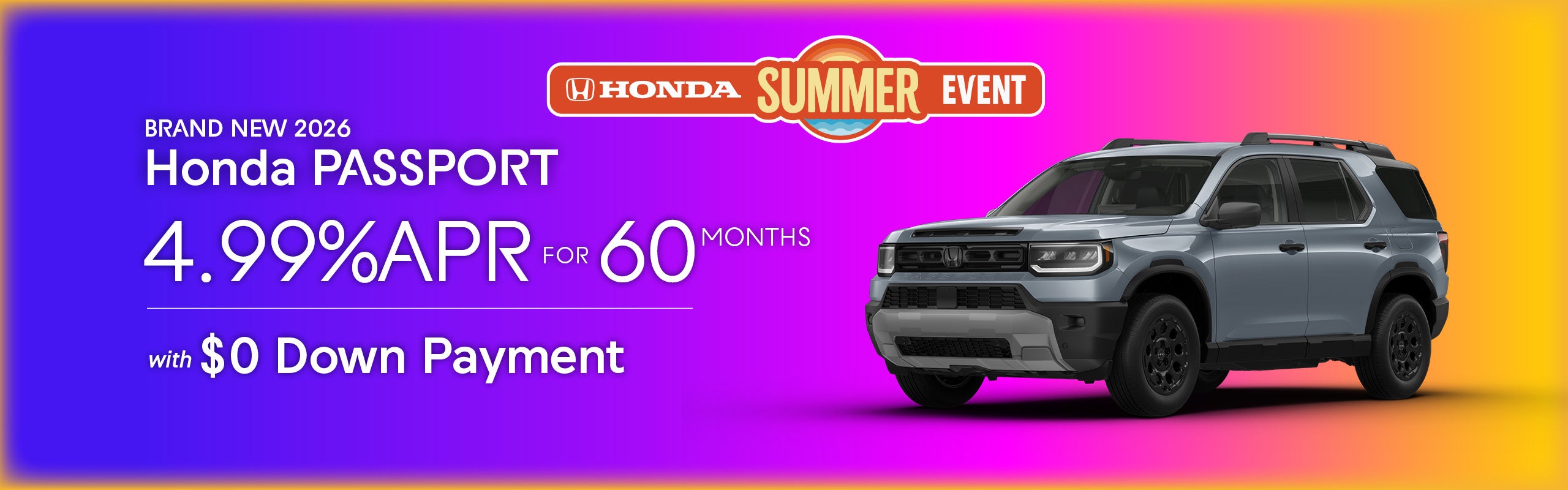 Brand-New 2026 Honda PASSPORT